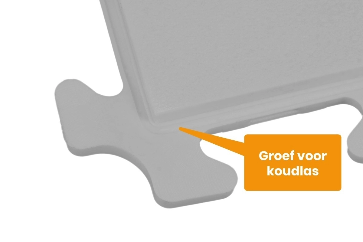 PVC Kliktegel Waterdicht Grijs